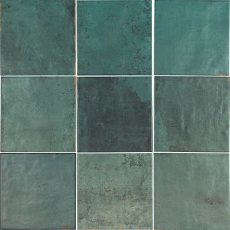 Piha Square Green Square Matt Tile 138x138mm