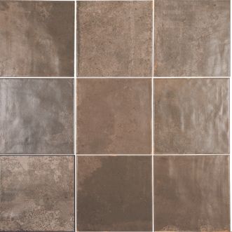 Piha Square Brown Square Matt Tile 138x138mm