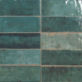 Piha Subway Green Subway Gloss Tile 52x161mm