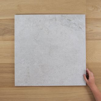SAMPLE Travertine Look Cloudy Square Matt Tile 100x100