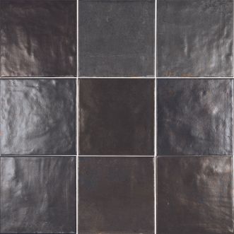 Piha Square Black Sand Square Matt Tile 138x138mm